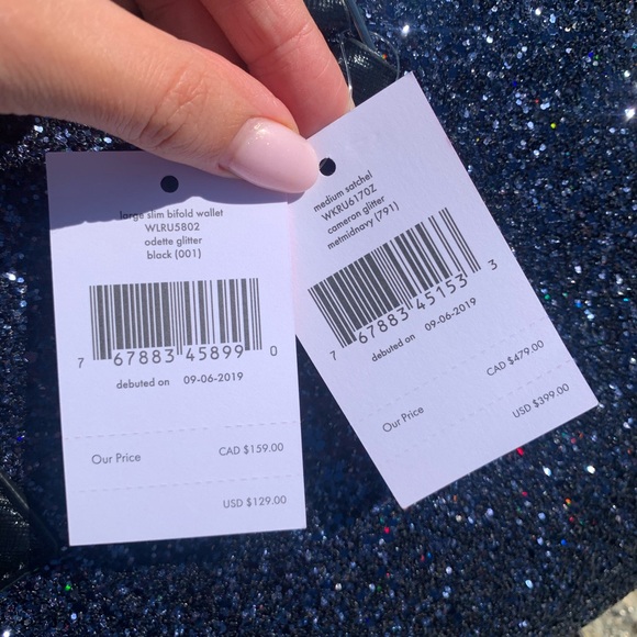 Kate Spade Cameron MD Glitter Satchel / Wallet Set - Picture 5 of 8